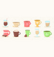 set of drinks vector image vector image