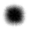 Black abstract halftone circle made of dots Vector Image