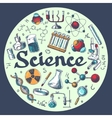 Chemistry research emblem template sketch Vector Image