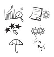 hand drawn doodle business and risk management vector image