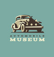 retro car logo classic style vector image vector image