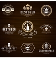 beer festival oktoberfest labels badges and logos vector image
