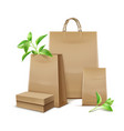 kraft paper bags vector image vector image