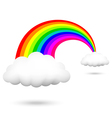 rainbow and clouds vector image vector image
