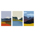 autumn landscapes cards vector image vector image