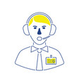 icon of football commentator vector image