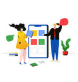 crm report - flat design style colorful vector image