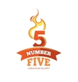 icons set of flaming numbers vector image vector image