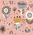 seamless pattern with fancy flowers vector image vector image
