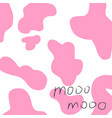 cow pattern pink vector image