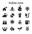 ecology sustainable lifestyle icon set vector image vector image