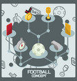 football color concept isometric icons vector image vector image