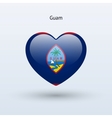 love guam symbol heart flag icon vector image