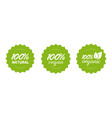 organic natural and vegan food or nutrition icon vector image vector image