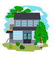 summer cottage house vector image