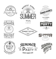 summer holiday party festival logos badges vector image