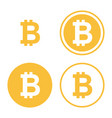 bitcoin icon set vector image