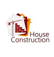construction of buildings symbol vector image