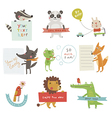 cute animal set vector image