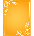 frame on yellow background honeycomb vector image