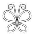 intertwining contours graceful butterfly vector image