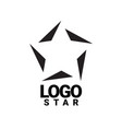 logo star black and white creative symbol vector image vector image