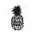 motivational travel poster with pineapple vector image vector image