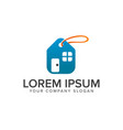 real estate label sale logo design concept vector image