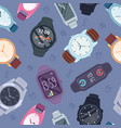 watches pattern fashioned luxury tools vector image