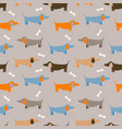 dog seamless taupe colored pattern vector image