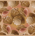 graphic seashells pattern vector image