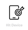 hit device targets icon editable line vector image