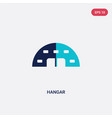 two color hangar icon from airport terminal vector image