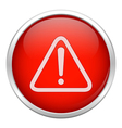 red warning icon vector image