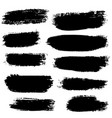 set brush strokescollection brush vector image vector image