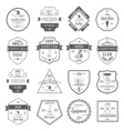 set surf badges sign and logos vector image