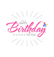 happy birthday wishing message vector image