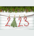 holiday merry christmas and happy new year vector image vector image