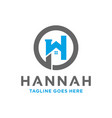 residential logo with letter h vector image vector image