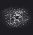 ribbon banner with text thank you vector image
