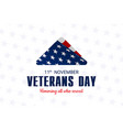 happy and free veterans day november 11th folded vector image vector image