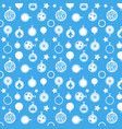 merry christmas ball on blue background vector image vector image