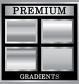 silver gradient backgrounds set vector image