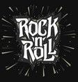 rock lettering poster or t-shirt design vector image vector image