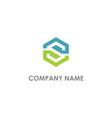 s initial polygon company logo vector image vector image