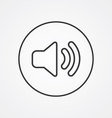 sound outline symbol dark on white background logo vector image
