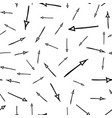 hand drawn arrows seamless pattern vector image vector image