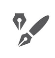old pen tool black icon vector image