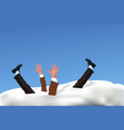 hands and legs sticks out vector image vector image