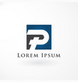 logo - monogram design with letter p - lettermark vector image vector image